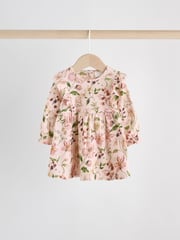 Pink Floral/ Cream Ditsy Baby Jersey Dresses 2 Pack (0mths-2yrs) - Image 3 of 9