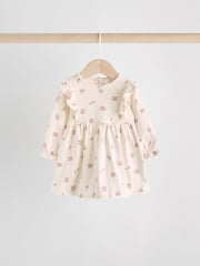 Pink Floral/ Cream Ditsy Baby Jersey Dresses 2 Pack (0mths-2yrs) - Image 5 of 9