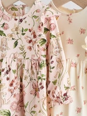 Pink Floral/ Cream Ditsy Baby Jersey Dresses 2 Pack (0mths-2yrs) - Image 6 of 9