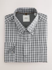 Grey Check/Gingham Regular Fit Single Cuff Easy Care Smart Shirts 2 Pack - Image 3 of 5