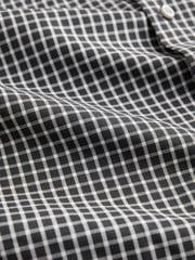 Grey Check/Gingham Regular Fit Single Cuff Easy Care Smart Shirts 2 Pack - Image 4 of 5