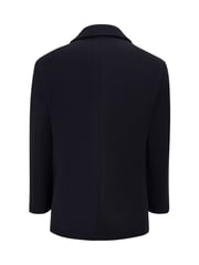 Skopes Blue Tailored Fit Double Breasted Russell Pea Coat - Image 7 of 7