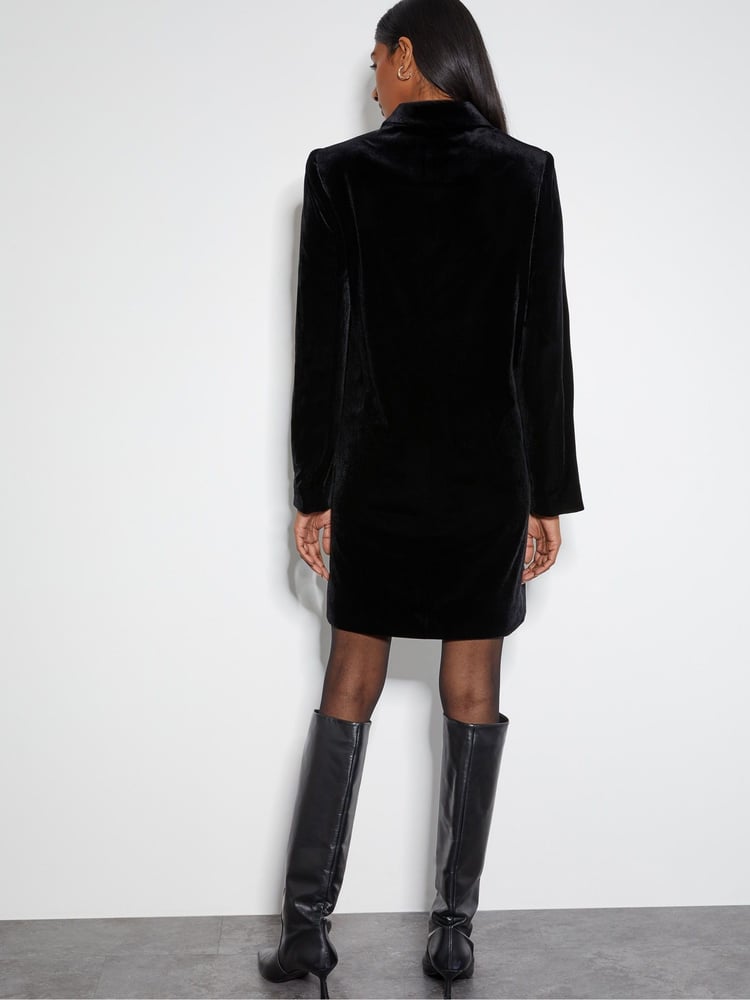 Monsoon Black Valery Velvet Blazer Dress - Image 3 of 3