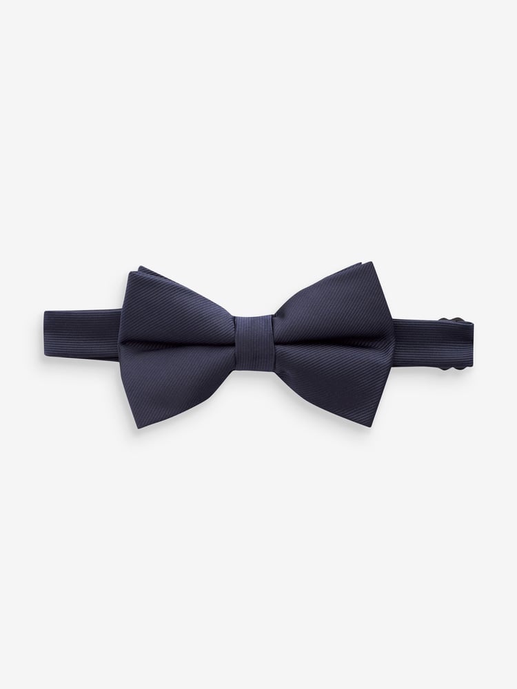 Navy Blue Twill Bow Tie - Image 2 of 6