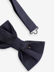 Navy Blue Twill Bow Tie - Image 4 of 6