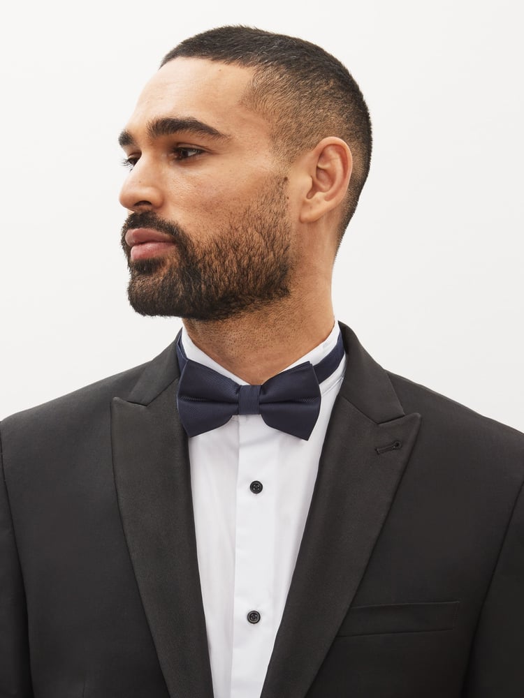 Navy Blue Twill Bow Tie - Image 6 of 6