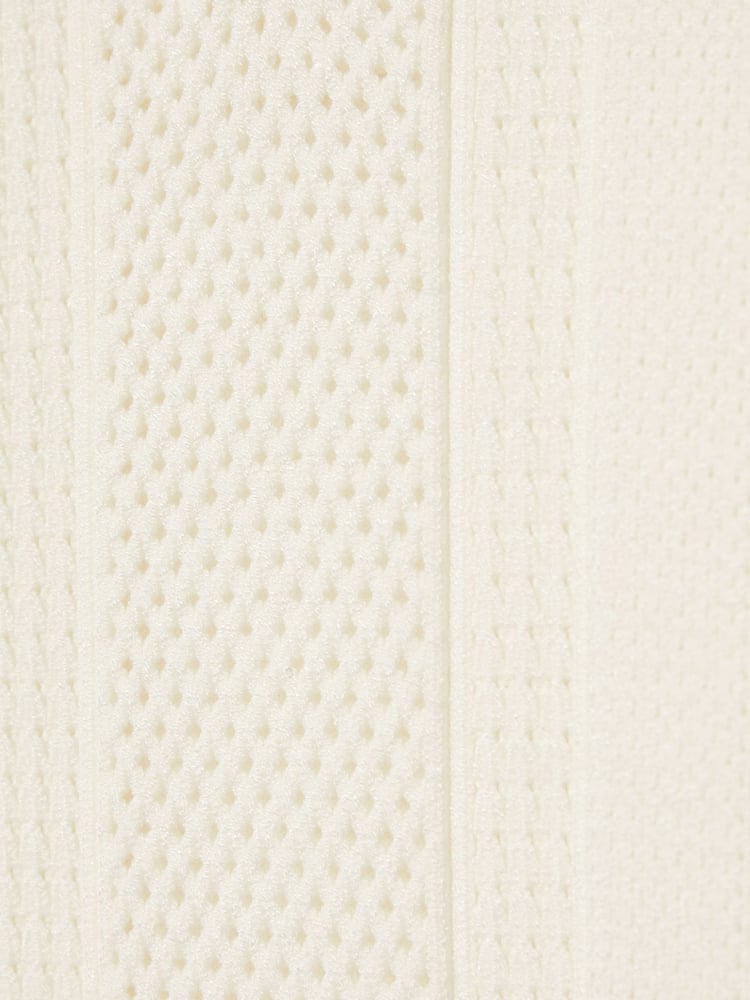 Reiss Optic White Texas 3-9 yrs Textured-Knit Half-Zip Polo Shirt - Image 4 of 4