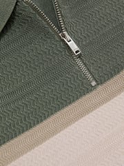 Reiss Sage Green Grove 9-13 yrs Textured Colour-Block Polo Shirt - Image 4 of 4