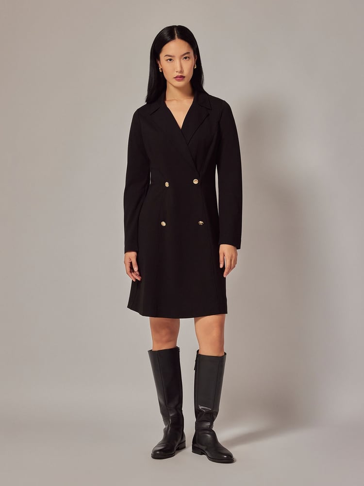 Finery Black Rosita Ponte Jersey Midi Dress - Image 1 of 4 Finery Black Rosita Ponte Jersey Midi Dress - Image 1 of 4