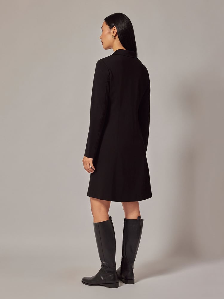 Finery Black Rosita Ponte Jersey Midi Dress - Image 2 of 4 Finery Black Rosita Ponte Jersey Midi Dress - Image 2 of 4