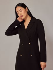 Finery Black Rosita Ponte Jersey Midi Dress - Image 3 of 4