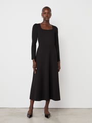 Finery Black Kelly Ponte Jersey Midi Dress - Image 1 of 4