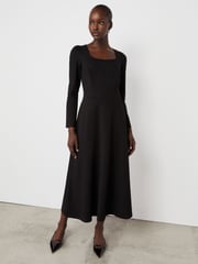 Finery Black Kelly Ponte Jersey Midi Dress - Image 3 of 4