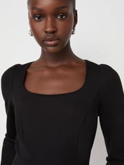 Finery Black Kelly Ponte Jersey Midi Dress - Image 4 of 4