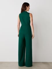 Finery Green Effie Bottle Green Ponte Jersey Jumpsuit - Image 2 of 6