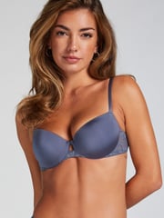 Grau - Hunkemoller Lea wattierter Bügel-BH, Grau - Bild 1 von 5