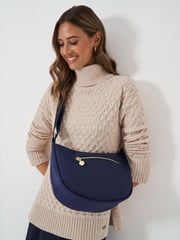 Crew Clothing Company Blue Nylon Cross-Body Bag - Image 3 of 4