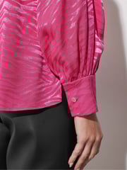 Star by Julien MacDonald Pink Animal Satin Jacquard Shirt - Image 5 of 6
