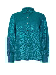 Star by Julien MacDonald Blue Animal Satin Jacquard Shirt - Image 6 of 6