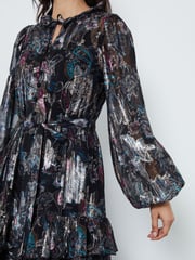 Another Sunday Black Ruffle Detail Tiered Dress With Long Sleeve - Image 4 of 5