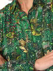 Roman Green Paisley Print Pleated Blouse - Image 5 of 5
