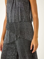 Roman Metallic Shimmer Plisse Jumpsuit - Image 5 of 5