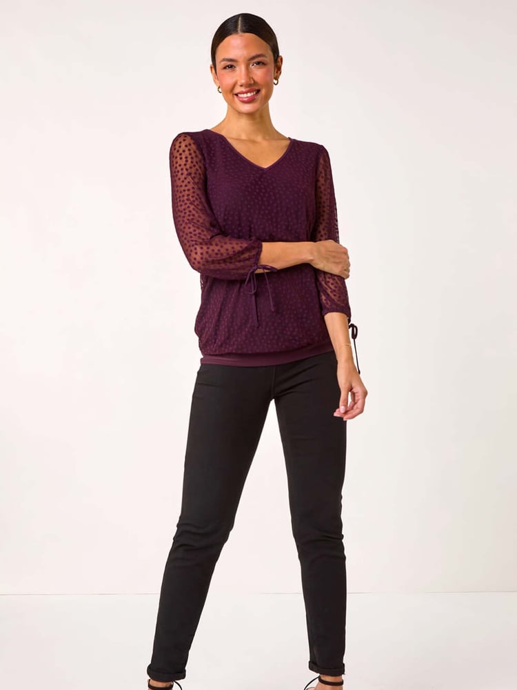 Roman Purple Spot Burnout Overlay Top - Image 2 of 5