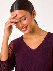 Roman Purple Spot Burnout Overlay Top - Image 4 of 5