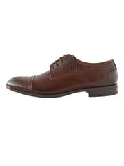 Brown Embossed Toecap Shoes - Image 3 of 8