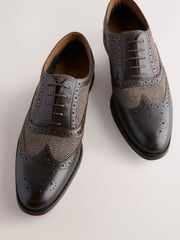 Brown Heritage Brogue Shoes - Image 5 of 7