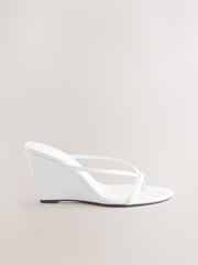 White Forever Comfort® Toe Thong Wedge Heels - Image 2 of 5