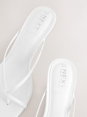 White Forever Comfort® Toe Thong Wedge Heels - Image 5 of 5