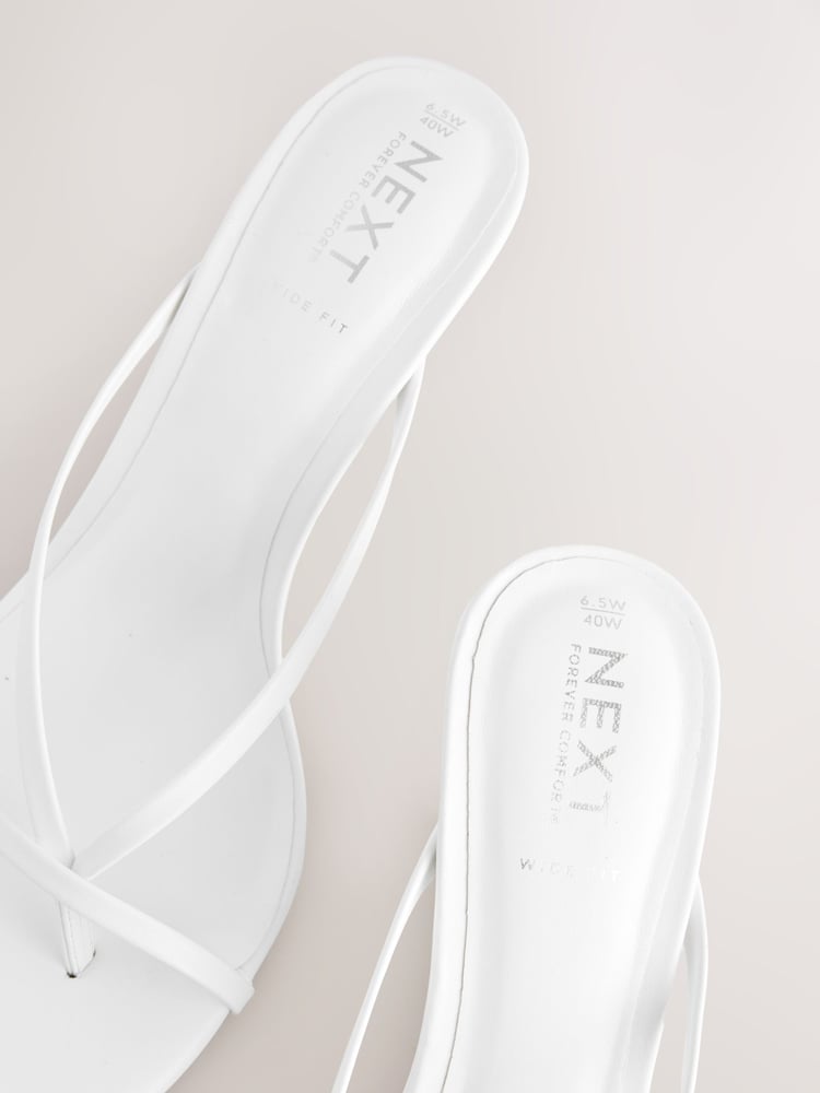 White Forever Comfort® Toe Thong Wedge Heels - Image 5 of 5