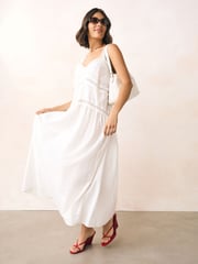 Red Forever Comfort® Toe Thong Wedge Heels - Image 2 of 8