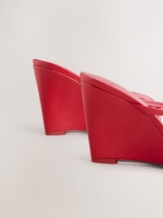 Red Forever Comfort® Toe Thong Wedge Heels - Image 7 of 8