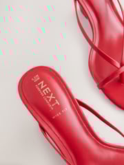Red Forever Comfort® Toe Thong Wedge Heels - Image 8 of 8