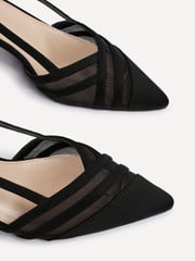 Linzi Black Milan Mesh Court Heels - Image 4 of 5