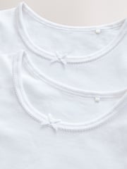 White Short Sleeve Vests 2 Pack (1.5-12yrs) - Image 3 of 3