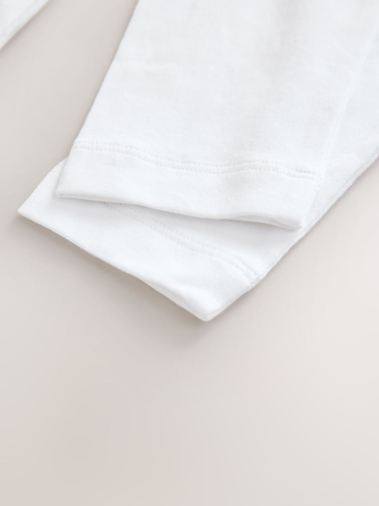 White Long Sleeve Vests 2 Pack (1.5-12yrs) - Image 6 of 6