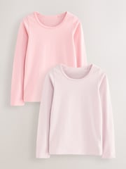 Pink Long Sleeve Vests 2 Pack (1.5-12yrs) - Image 1 of 6