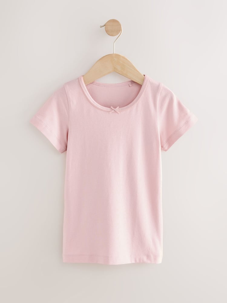 Pink Short Sleeve Vests 2 Pack (1.5-12yrs) - Image 2 of 6