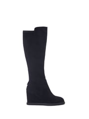 Moda in Pelle Sherri Knee High Wedge Black Boots - Image 1 of 4