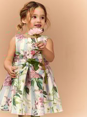 Green Kew Gardens Sleeveless Party Dress (3mths-7yrs) - Image 1 of 5