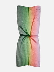 Oliver Bonas Green & Pink Ombre Foil Scarf - Image 2 of 5