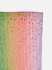 Oliver Bonas Green & Pink Ombre Foil Scarf - Image 4 of 5