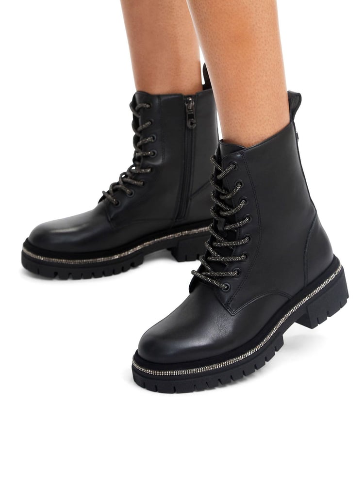 Carvela Dazzle Lace-Up Black Boots - Image 1 of 5