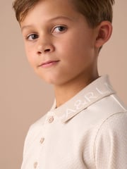 Angel & Rocket Cream Finn Smart Long Sleeve Polo Shirt - Image 3 of 6