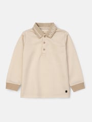 Angel & Rocket Cream Finn Smart Long Sleeve Polo Shirt - Image 4 of 6
