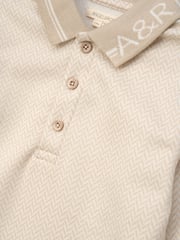 Angel & Rocket Cream Finn Smart Long Sleeve Polo Shirt - Image 6 of 6