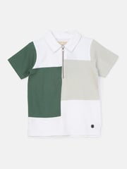 Angel & Rocket White Kane Textured Colourblock Polo Shirt - Image 4 of 6